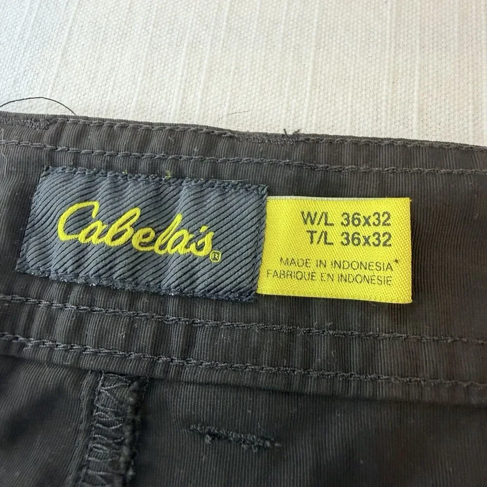 Cabela's Performance Convertible Utility Pants Men's 32 x 32 Dark Gray Hiking